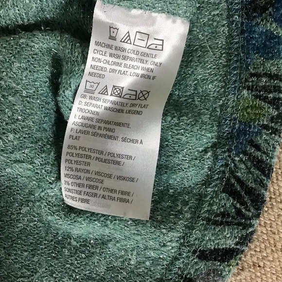 Susan Graver 3 Button Sparkly Blue Floral Swing Blazer Jacket Women's La… - Picture 6 of 7